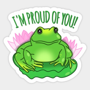 motivational frog is proud of you Sticker